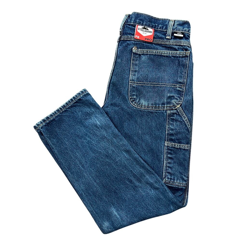 Steelgurd FR Pro Blue Carpenter Jeans 2112 Westex Indura CAT 2‎ Actual 36x33